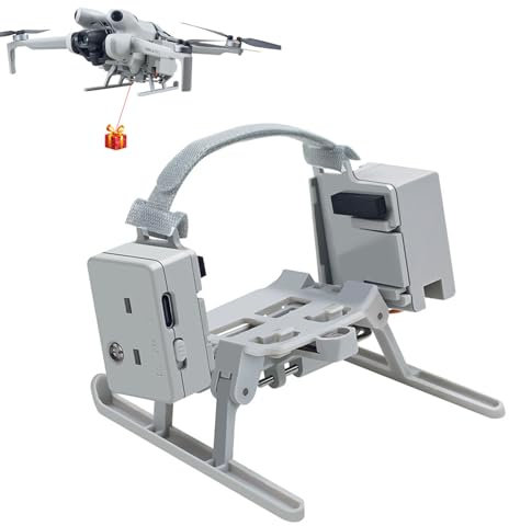 LICHIFIT Drone Airdrop Sistema con ingranaggi di atterraggio per DJI Mini 4 Pro Lanciatore sensibile alla luce Trasporto Consegna Payload Release Dispositivo di caduta d'aria Gambe estese