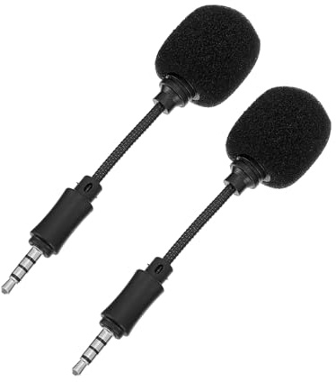 Kisangel 2stücke Mini Noise Cancelling Mikrofon In-line Aufnahmegerät Omnidirektional Tragbar Kompakt Geräuschunterdrückung Für Telefon Pc Live Konferenz