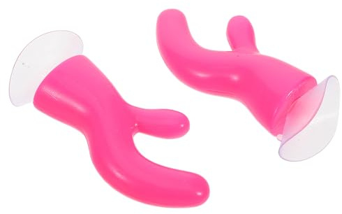 LOLIPPYY 2 Stück Motorrad Helm Hirschgeweih mit Saugnapf Kunststoff Rosa Wiederverwendbar Helmdekor Helmzubehör für Damen Herren