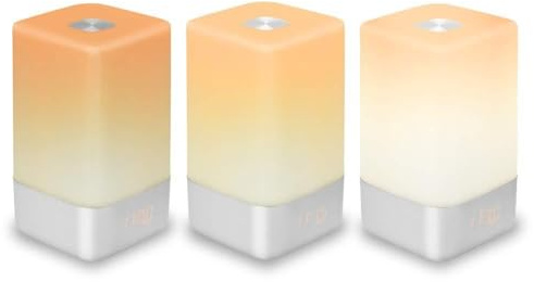 SALALIS Lampada da Comodino con Sveglia e Simulazione Dell'alba con 5 Suoni Naturali per Camera da Letto, Soggiorno, Ricarica USB Ricaricabile