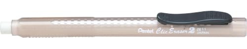 Pentel ZE11T-C ClicEraser 2 Radierstift, nachfüllbar mit ZER-2, Gehäuse semi-transparent blau, 12 Stück