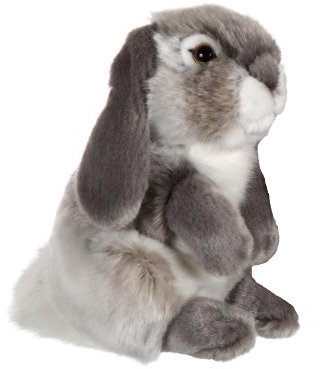 Gipsy - 070359 - Peluche - Lapin Bélier - Gris - 18 Cm