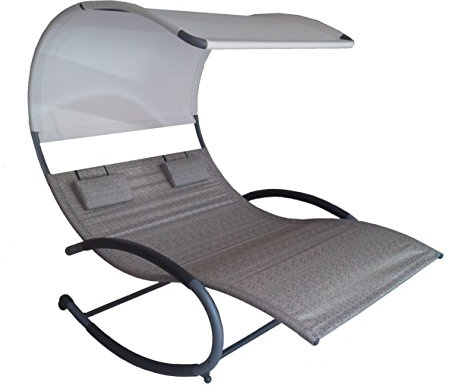 Vivere CHAISERK2-SA Schaukelstuhl für Zwei Sienna 190 x 142 x 178 cm