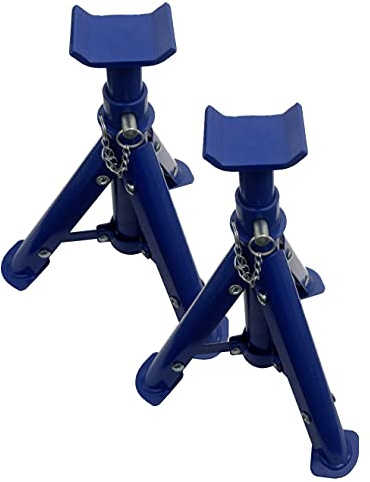 Motacare® MC2TFAS, Pair of 2 Tonne Heavy Duty Steel Fixed Base Axle Stands for Car Van, Adjustable Range of 270-360mm, Emergency Repair Lifitng Tool Perfect for Raising Vehicles