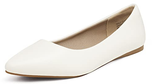 DREAM PAIRS Women's Pointed Toe Ballet Flats | Soft lining, All-day comfort, Low heel, Stylish look, Durable sole, Cushioned insole, Pointed toe, Versatile style
