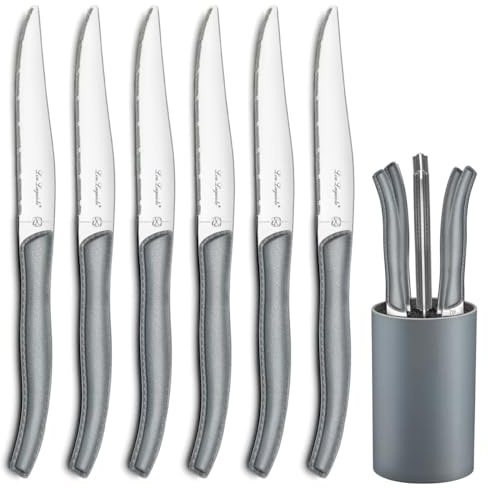 Amefa Sky LAG Steakmesser, Edelstahl, rostfrei, Grau, 6-teilig