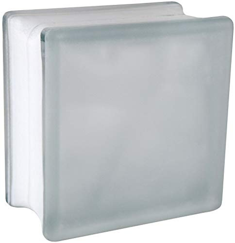 Blocco di vetro Basic nuvola chiaro 2 lati satinato 14,5x14,5x8cm - 5 pezzi