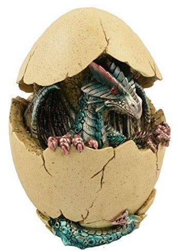 Osiris Trading UK Novelty Hatchling Blue Dragon Egg with Colour Changing LED Light Ornament Home Decoration