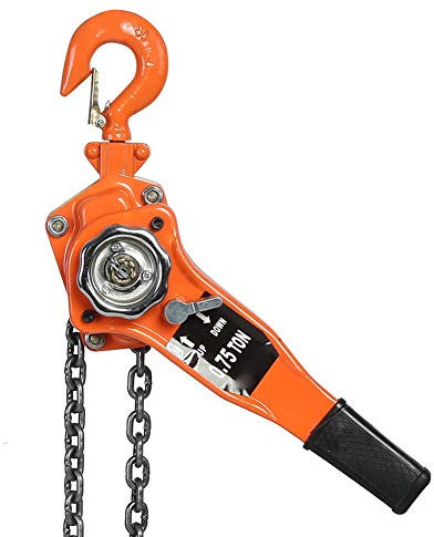 Manual Chain Hoist, Chain Lever Hoist Lifting Height 3 Metres Capacity 0.75t (Not Galvanised)