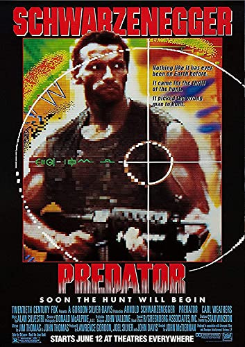 Filmposter Predator, Vintage-Stil, 80er-Jahre, A4 210 × 297 mm