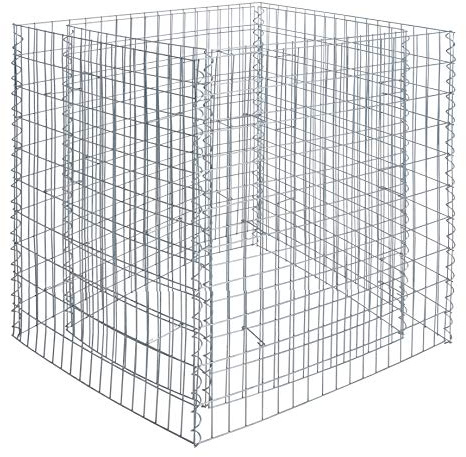 ESTEXO Hochbeet Gabionenhochbeet Gabione Pflanzkorb Drahtgitter Steinkorb Verzinkt Korb Stahlgabione Stahlkorb Metallbeet Metallhochbeet (180x90x100 cm)