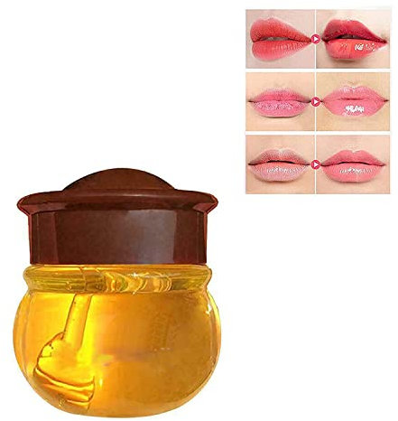 Lip Balm Honey Pot Honey Lip Mask, Propolis Lip Balm, Long Lasting Moisturizing Lip Balm Propolis Lip Balm Nourishing Anti Cracking Lip Oil Honey Lip Balm, Sleeping Lip Mask (1Pcs)