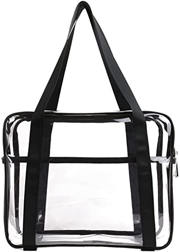 Borsa Trasparente da Viaggio per Cosmetici, PVC Trasparente Approvata Dallo Stadio, Borsa da Toilette, Impermeabile per Donna e Uomo - 30 * 28 * 12 cm