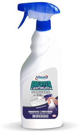 Ariasana Smuffer L'antimuffa Igienizzante - Spray rimuovi muffa contro funghi, alghe e muschi, anti muffa bagno, cantina e cucina, per interni ed esterni, 750 ml