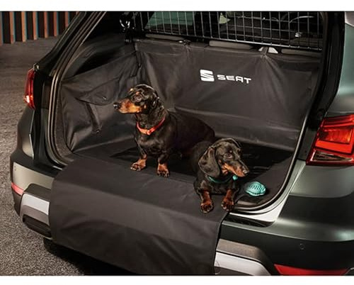 Seat 000061609D Kofferraumabdeckung Kofferraummatte Schutzmatte Hund Hundedecke Haustier, schwarz