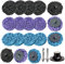 18 Pezzi Dischi di Smerigliatura, Disco Abrasivo CSD 50mm 2 Pollici Viola/Blu/Nero Disco Abrasivo Pulente, Disco Smerigliatrice per la Pulizia Della Superficie o Rimozione Della Vernice Ruggine