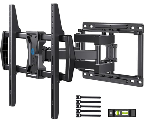 Pipishell Full Motion TV Wall Mount for Most 37-75 inch TVs, Wall Mount Bracket with Dual Articulating Arms, Swivel, Tilt, Max VESA 600x400mm up to 100 lbs, TV Mount Fits 12”/16” Wood Studs, PILF6