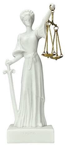 Themis Griechische Raffrollo Lady of Justice Gesetz Göttin Statue Skulptur 25 cm