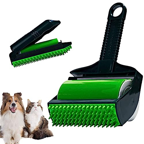 Stick It Tierhaarentferner,Stick It Roller, Silikon Stick It Fusselroller, Stick It Fusselroller Wiederverwendbar, Beste Stick It Wiederverwendbare Fusselrolle für Tierhaare, Kleidung, Autositze
