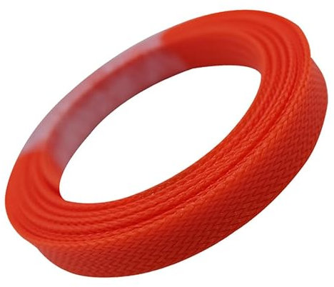 2/10 m isolierter, erweiterbarer geflochtener Schlauch, 4/6/8/10/12/14/18/20/25 mm, hochdichter Schutz-Kabelschlauch, Orange, 20 mm, 10 m