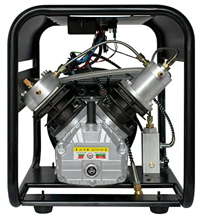 TUXING Double cylindre 4500 Psi/300 bar PCP, compresseur d'air électrique haute pression, séparateur d'eau et arrêt automatique intégré 220 V CA, fusils à air comprimé Scuba (TXED012)