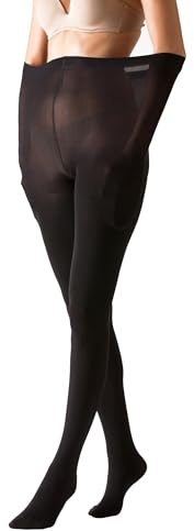 Gi&Gi collant curvy taglie forti,calze curvy 80 den opaco coprenti con morbida microfibra (IT, Testo, XXL, 3XL, Plus, Regular, NERO)