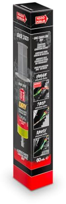 1000 Miglia BKR 3101 Lubrificante Catena Bici Dry, per Condizioni Asciutte e Polverose, Clima Secco, Siringa 60 ml con applicatore e ago per lubrificazione precisa e omogenea della catena bici