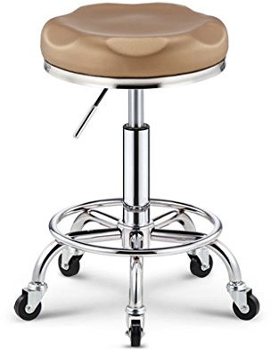 LXGJSQY Hocker auf Rädern, Schönheitshocker, Vintage-Friseurstuhl, Friseurmeisterhocker, Drehstuhl, Friseursalon, Massage, Friseurstuhl, Nagelhocker (Farbe: H), Ehe