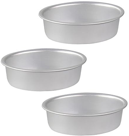 CAXUSD 2sets Aluminum Alloy Baking Pans Set Non Stick Molds Cheesecake Moulds for Cake Making 3pcs*2