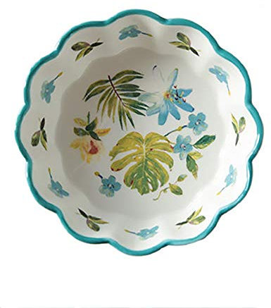 LVUNZJCA Ensaladeras de Cerámica 4pcs Cerámica Cuenco cerámica de la Fruta del patrón Ensaladera Pintada a Mano del pequeño tazón de Fuente(Verde)