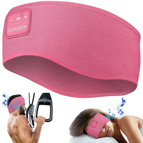 ZUMUSEN Schlafkopfhörer Stirnband Bluetooth, Kabellose Sportkopfhörer mit ultradünnen HD-Stereolautsprechern, perfekt zum Schlafen,Training,Joggen,Yoga, Schlaflosigkeit, Flugreisen, Meditation