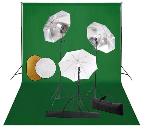 Lechnical Kit Studio Fotografico con Luci Ombrelli Fondale e Riflettore,Studio Foto,Fotografia,Illuminazione e Studio,Luci e Flash da studio-3067091
