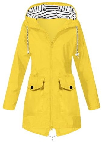 Generisch Damen Wasserdichte Faltbar Regenjacke mit Kapuze, Leicht Atmungsaktive Windbreaker Jacke, Fahrradjacke für Frauen Fahrrad Sport Outdoorjacke Damen Herbstjacke Regenponcho Damen Fahrrad Pink