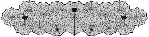 Folat B.V.- Folat Halloween Decoracion Fiesta de Carnaval de HalloweenCamino de Mesa-Happy Halloween-45 x 185 cm, Color negro (23898)