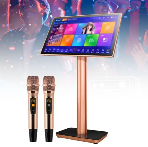 Machine de karaoké, télécommande de téléphone à écran tactile et contrôle par application Téléchargement de chansons dans le cloud Tout en un Karaoké avec micro sans fil, lecteur,19.5inch-2TB