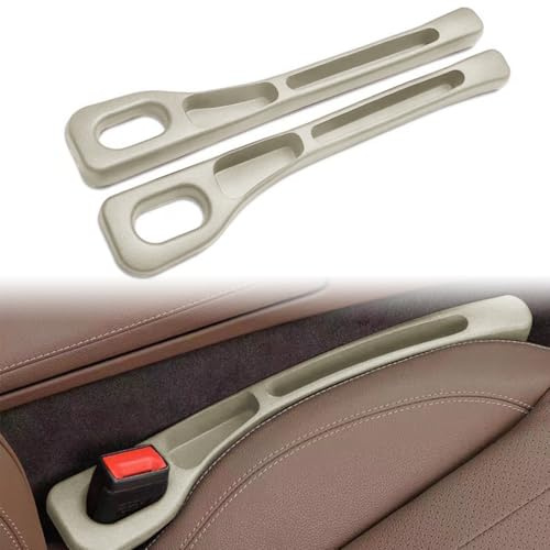 Ruayia Autositz Lückenfüller 2 Stück, Autositz Organizer Aufbewahrungsbox Autositze für Kleinigkeiten Handys Car Seat Gap Filler Universal - Aprikosenfarbe