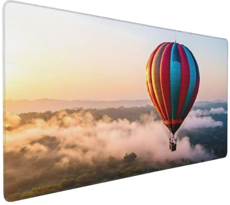Gaming Tapis de Souris Ballon à air Chaud, Grand Tapis de Souris XXL 1600x800x3 mm, Tapis Souris pour Clavier et Bureau, avec Bords Surpiqués et Dos Antidérapant, for Gamer Gaming Accessoire E-803
