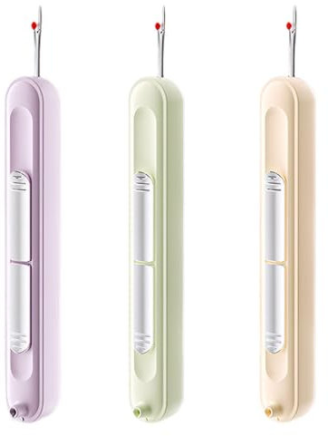 FFWTPY 3 Stück Nadeleinfädler Einfädelhilfe Für Nähnadeln 2 In 1 Fadeneinfädler Für Nadeln Nähzubehör Faden Einfädelhilfe Nadeleinfädler Zum Handnähen Nähmaschine Anfänger(3 Farbe)