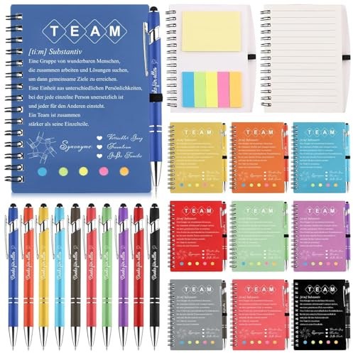 10 Sets Team Kollegen Dankeschön Abschiedsgeschenke Inspirierende Morandi Spiral Notizblöcke Notizheft Metal Motivation Kugelschreiber Kleines Geschenk für Mitarbeiter Kollegin Jobwechsel Team