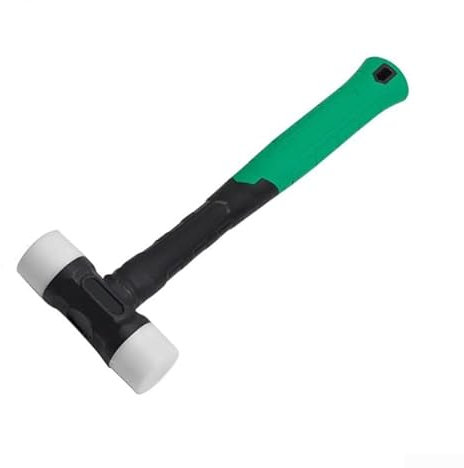 Eawfgtuw Gummihammer-Set für Bodenfliesen, Nivellierung, nicht elastisch, außen, Kopf aus Karbonstahl, Nylon-Griff, mehrere Größen erhältlich (32 mm)