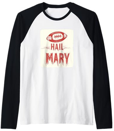 Tolles Hail Mary Speech Kostüm für American Football Liebhaber Raglan