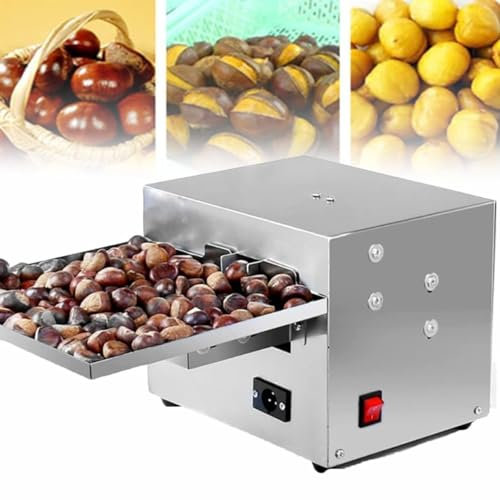 GTHTUHFD Macchina Automatica per Sgusciare E Aprire Le Castagne, Macchina Elettrica per Schiacciare Le Castagne da 60 W, Macchina per Incidere Le Castagne A Uso Commerciale,