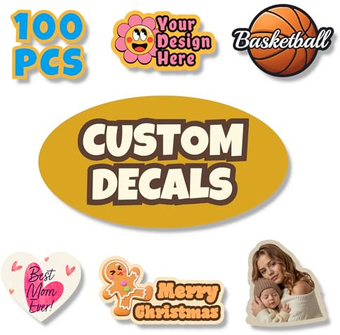 100-1000 Pieces Personalisierte Aufkleber,Aufkleber Selbst Gestalten,Personalisierte Aufkleber Geeignet für Firmenlogos, Verpackungen, Bilder-Wasserdicht und Spülmaschinenfest