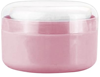 Boîte à poudre à dépoussiérer – Récipient à poudre pour bébé avec houppette | 9 x 9 x 6 cm | Boîtes de voyage étanches | Pinceaux de maquillage et outils pour bébé après le bain