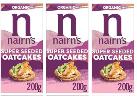 Nairn's Super Seeded Oatcakes, 200g (Pack of 3) - Healthy Snacks