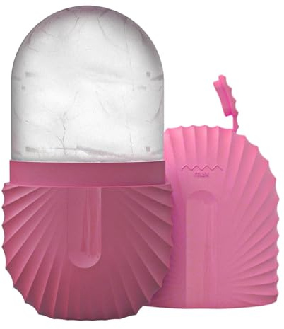 Ice Mold for Face, Silicone Face Ice Roller, Cooling Ic-e Facial Roller, Reusable I-ce Cube Fac-e Roll-er, Portable Skincare Tool Beauty Facial Rollers, Brighten Skin