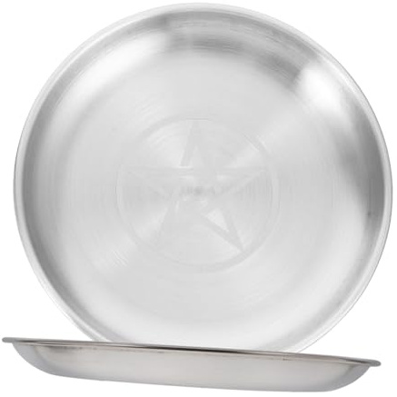 Didiseaon 2pièces Plateau Argenté à Bijoux Rond Métal Bol Plat pour Décoration Spirituelle Plateau à Bijoux Doré Et Bougies Offrande