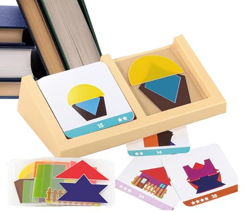 Geometrisches Puzzle, geometrisches Puzzle, Lernspiel für Kindergarten, Grundschule, Familienaktivitäten und Zuhause
