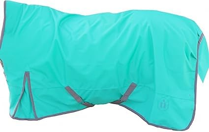 Pferdedecke Outdoor pro 60 g Ripstop 1200d Wasserdicht high-Neck (Pink 01 - Violett 01) (Türkis 01 - Violett 01) (145 c)