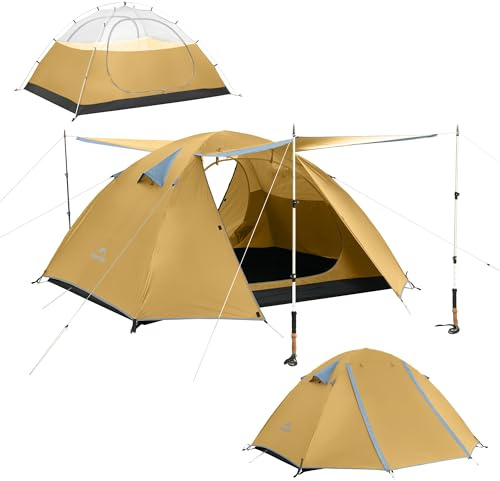 Naturehike bly ultralätt kupoltält 2–3 personer tält med 2 tältplatser för camping, vandring och cykelturer